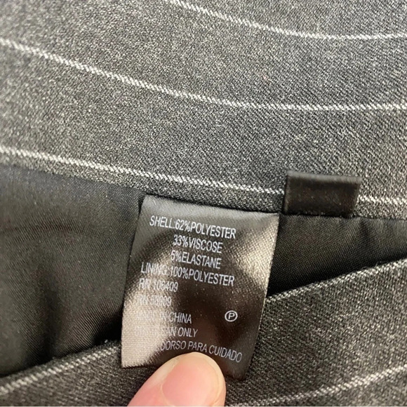 Antonio Melani Penci Skirt MIDI Pinstripe Stripe Gray Stretch 14 - Picture 5 of 7